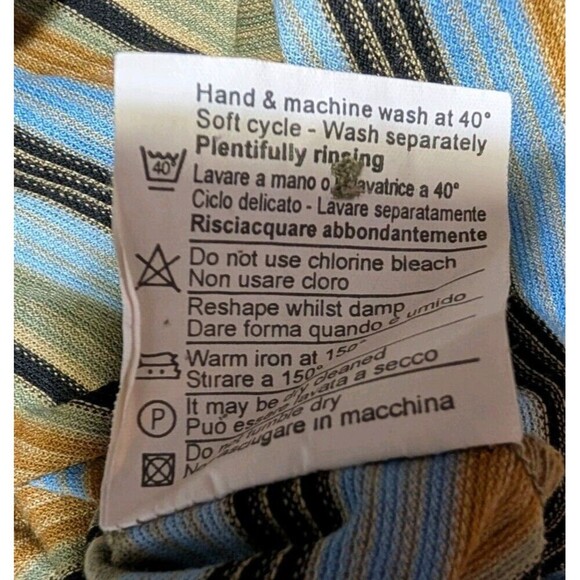 Robert Talbott Stripe Cotton Polo Golf Shirt Men Large - Picture 7 of 10